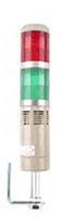 Alarm Stack Light, 2 Lights, Red and Green, and Buzzer Alarm. 2 in. diameter, 18.75 in. High