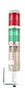 Alarm Stack Light, 2 Lights, Red and Green, and Buzzer Alarm. 2 in. diameter, 18.75 in. High